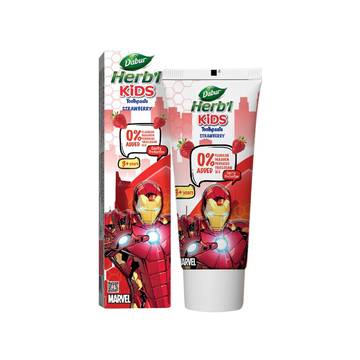 Dabur Herb'l Kids Toothpaste (Ironman, 3+ years, Strawberry Flavour)
